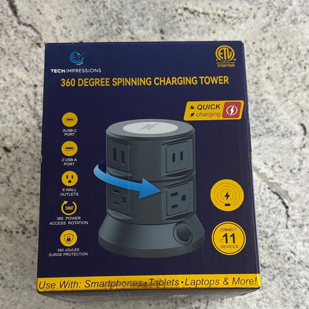 Tech Impressions 360 Degree Spinning Charging Tower